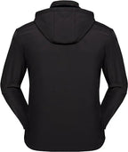 Mens XXL Softshell Jacket Fleece Lined Water Repellent With Removable Hood for Rainy Day Hiking Waterproof Polyester Raincoat