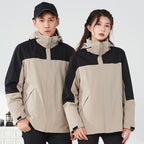 Mens Waterproof Rain Jacket Outdoor Hooded Windproof Coat for Hiking Fishing