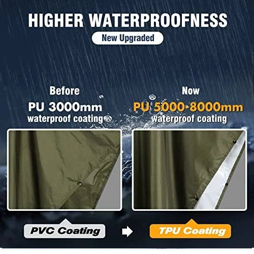 Portable Lightweight Single-Person Rainwear Waterproof Polyester Rain Poncho Adults Reusable Raincoat Camping Outdoor Activities Secondary image