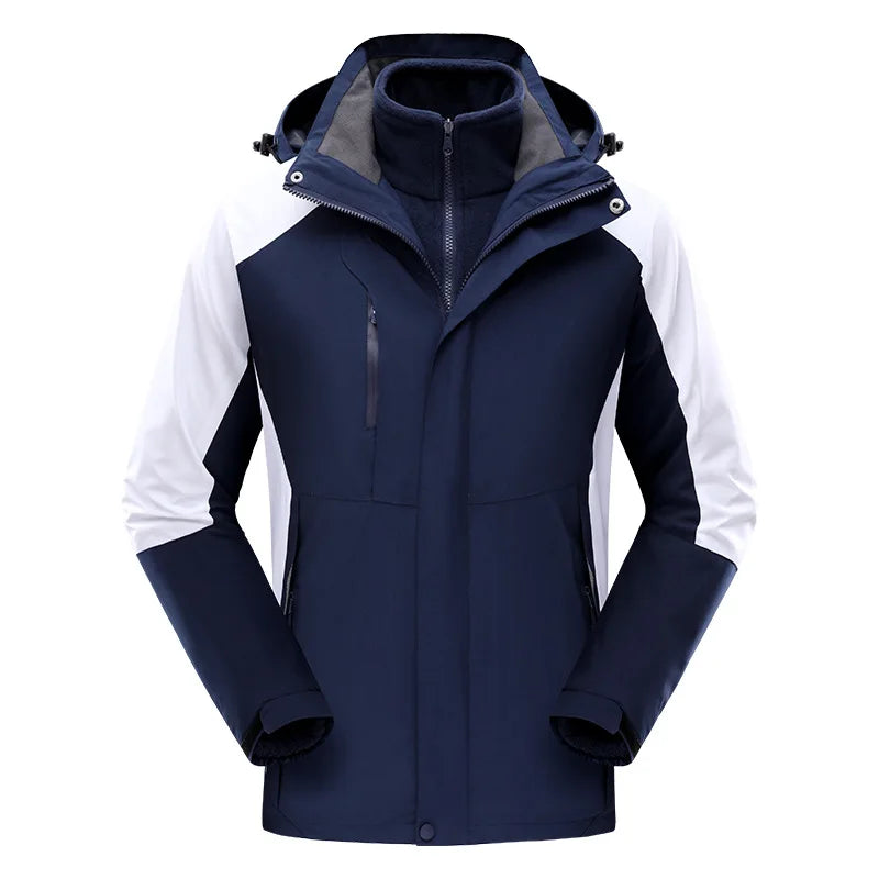 Waterproof Ski Jacket 3-in-1 Windbreaker Winter Coat Fleece Inner for Rain Snow Main image