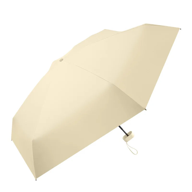 Women's Portable Mini Folding Umbrella 50% UV Protection 60% Sun and Rain Dual Use 50% off Capsule Design for Travel Main image