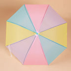 Factory Price Stock Rainbow Umbrella Transparent Long J Handle Promotion Giveway Advertisement Gift Matte Black PVC Umbrella