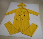 Factory Customizable Men's Rain Gear Waterproof Windproof PVC Work Suit Safety Jacket Bib Pants Outdoor Activities Hiking Travel