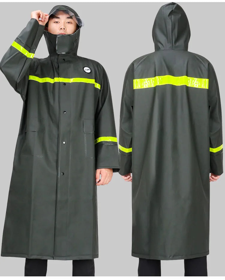 Custom Factory Price Oxford Cloth Waterproof Rain Coat With Reflective Stripes Highly Waterproof Rain Jacket Raincoat for Adults