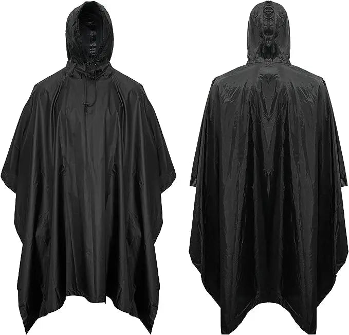 Adult PVC Rain Poncho Windproof Long Jacket Waterproof Rain Gear Hiking Emergency Camping Available XL XXL XXXL Logo Secondary image