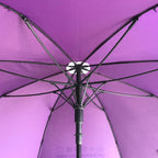 High Quality Large 27-Inch Automatic Purple Umbrella J-Shape With Long Handle UV-Proof Fabric and Metal Frame for Ladies
