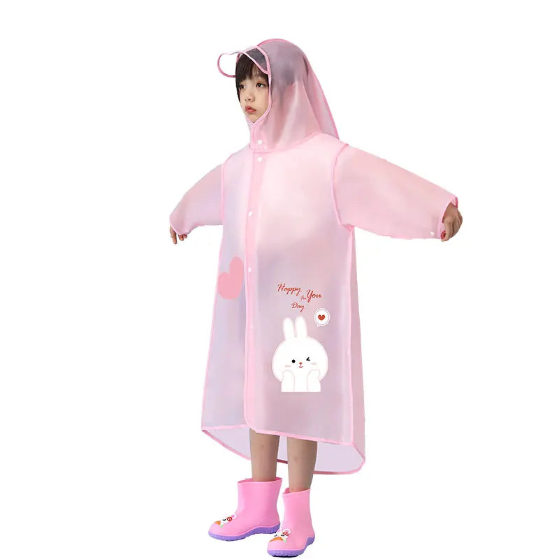 Factory Direct High Quality EVA Waterproof Kids Poncho Hot Sell Cartoon Raincoat for School Children