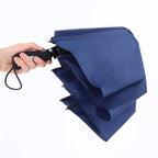 115cm 3 Folding Double Layer Golf Umbrella With air Vents Rainy and Sunny Automatic Umbrella