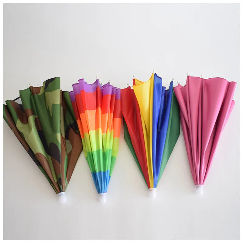 Modern Fishing Head Umbrella Hat Umbrella Rainproof and Sun Protection Small Size With Custom Logo Printing
