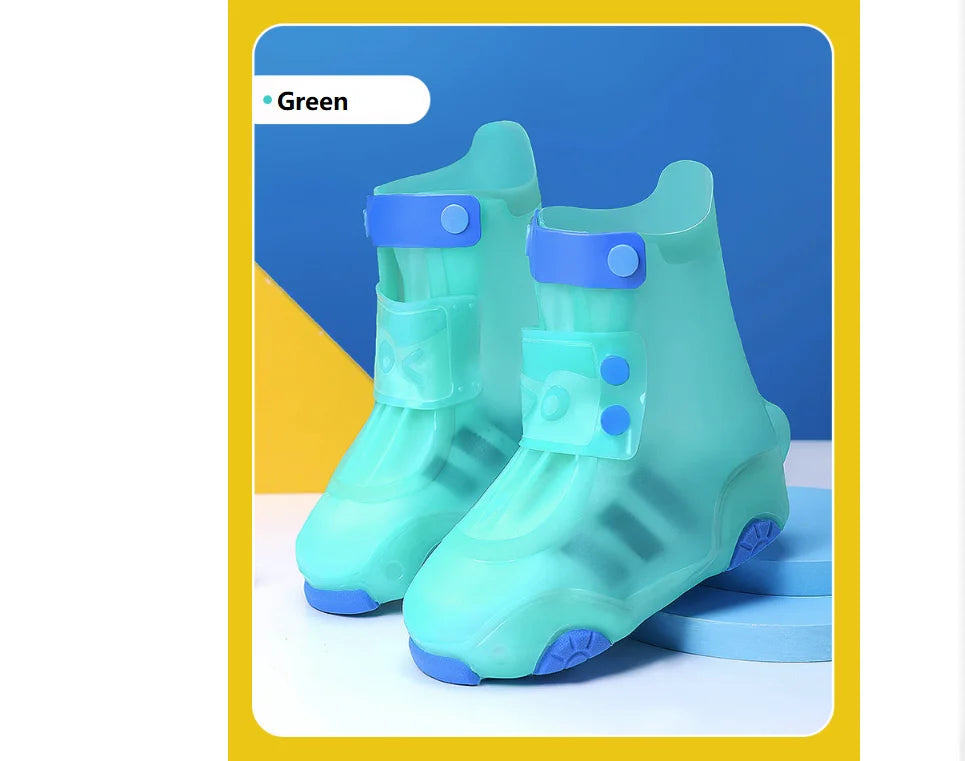 Kids Rain Boots for Outdoor Activities Back School Reusable Waterproof Shoe Covers Wear-Resistant Antislip Winter Summer Seasons