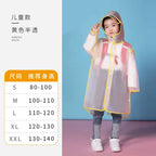 High Quality Kids Waterproof EVA Poncho Raincoat Eco-Friendly Cartoon Print Hooded School Raincoat Outdoor Activities