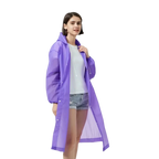 Portable Adult Travel EVA Raincoat Waterproof Long Full-Body Poncho Outdoor Thickened Non-Disposable One Pocket Rainwear Rainy