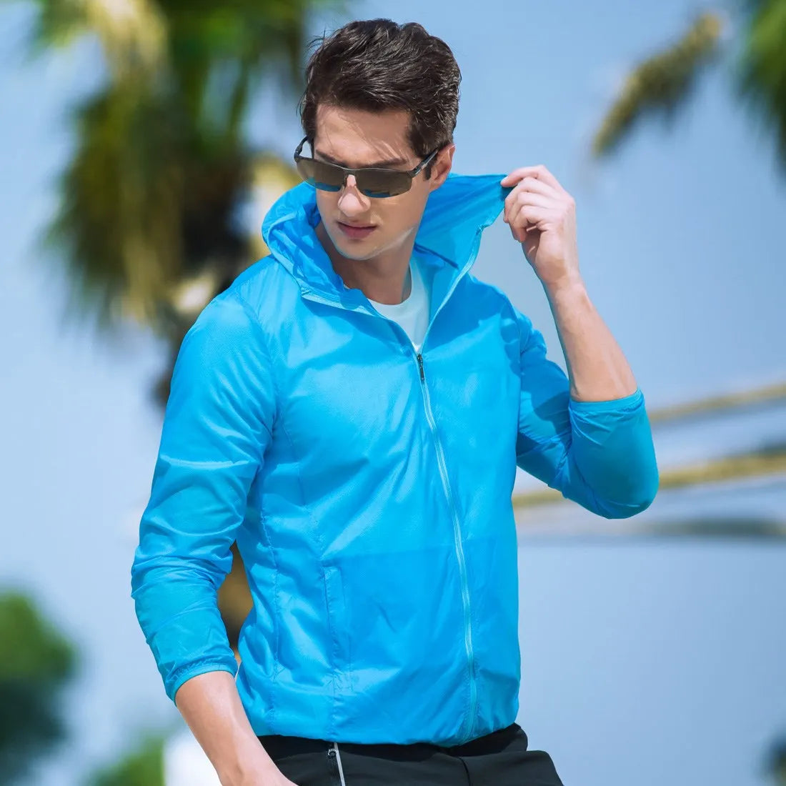 Women's Waterproof Rain Jacket  Outdoor Lightweight Raincoat Hiking Windbreaker  Jacket for Men Women Adult Blue Green Yellow Main image