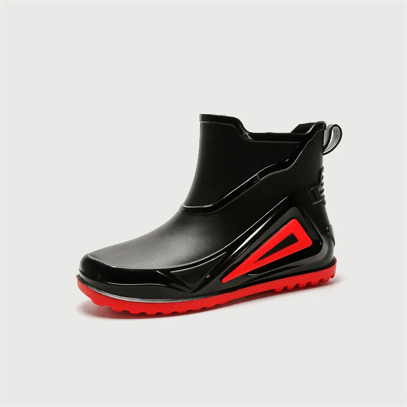 European Men's Waterproof Rubber Shoes Thick-Soled Anti-Slip for Fishing Kitchen Work Rain-Proof for Summer Adults