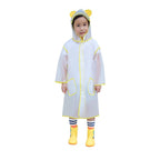 Customized Kids Raincoat Waterproof EVA Hooded Rain Jacket in Cartoon Shape Eco-Friendly With Big Brim and Logo Decoration