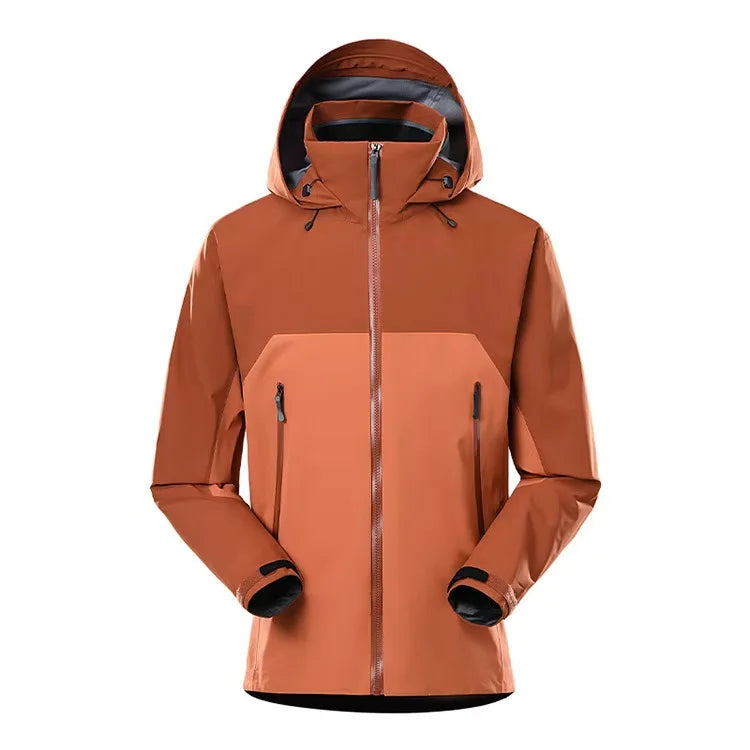 High-End Trilaminate Waterproof Breathing Bomber Jacket Soft Winter Windbreaker With Zipper Closure for Hiking Raincoat