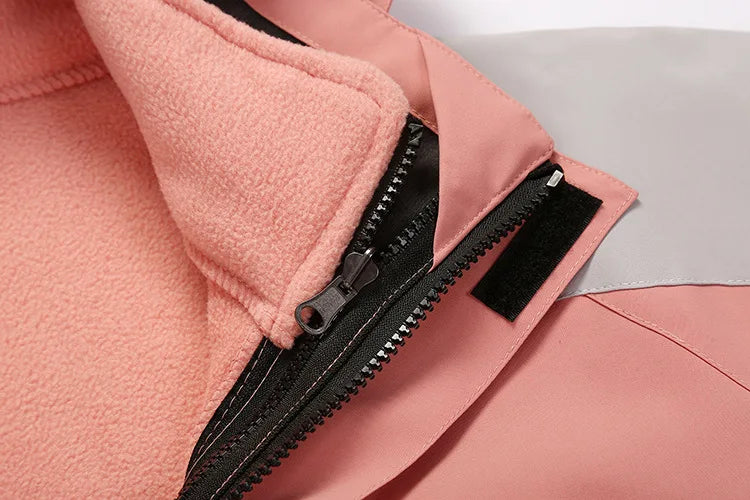 Women and Men Three-in-One Winter Ski Suit Waterproof Breathable Outdoor Work Clothes Two-Piece Set With Warm Jackets Raincoat