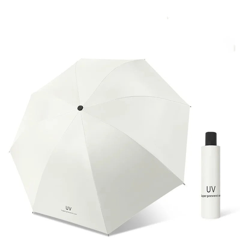 Sunny and Rainy Umbrella  Three Folding Umbrella With Blacking Coating Main image