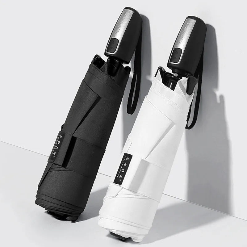 3 Piece Modern Full-Automatic Irregular Shaped Folding Umbrella Customizable Iron Business Adults Outdoor Use Storm Resistance Main image