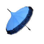 New Design Chinese Lace Golf Umbrella Long Full Body Auto Function With 8K Ribs for Business Travel Gifts Advertising