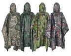ODM OEM Waterproof  Custom Printing Design Rain Cape  Raincoat Ripstop Tactical Outdoor Use Rain Cover Multifunction Poncho