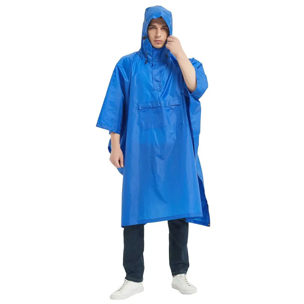 Hot Style Fashion Lightweight Polyester Adult Rain Poncho High Waterproof Rain Gear Coat Outdoors Custom Travel Poncho One