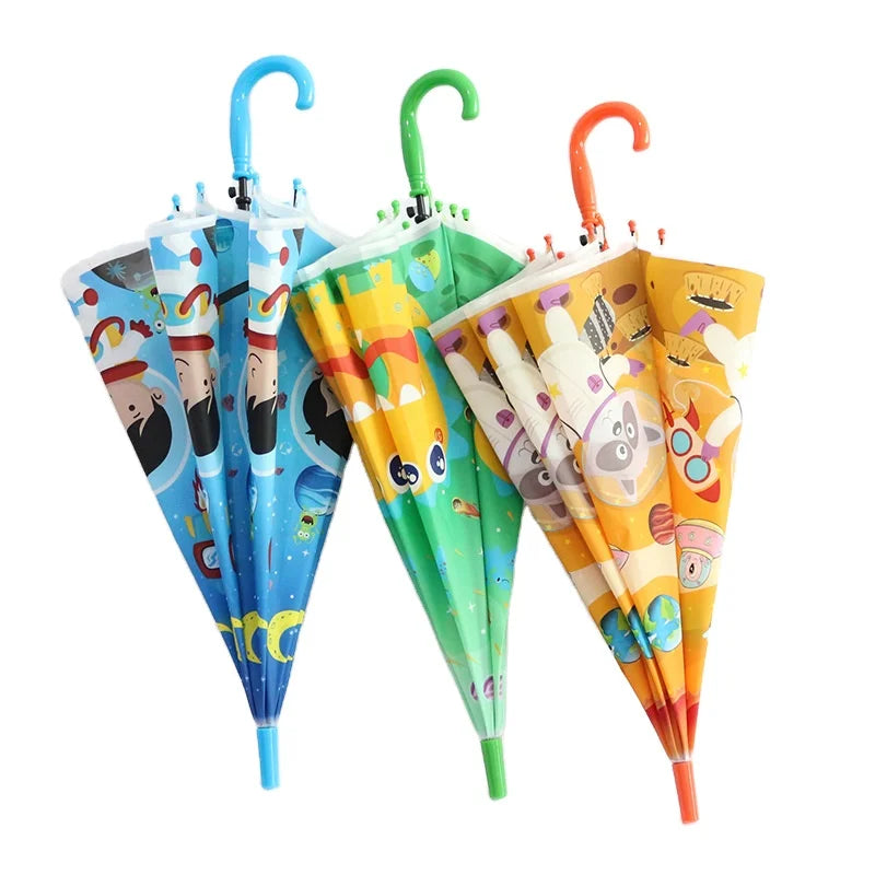 New Printing Kids Transparent Umbrella Cute Creative Cartoon Anime Advertising Umbrella Customized logo Main image