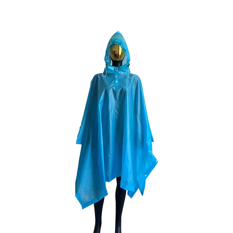 Customized Adult EVA Rain Poncho Reflective Tape Waterproof Motorcycle Jacket With Logo Print Outdoor Camping Raincoat Walking Main image