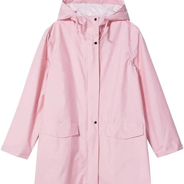 Girls' Modern Design Knee-Length Raincoat Jacket PVC PU Waterproof Poncho Hood Weatherproof Fashionable Outdoor Travel XXXL