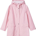 Girls' Modern Design Knee-Length Raincoat Jacket PVC PU Waterproof Poncho Hood Weatherproof Fashionable Outdoor Travel XXXL