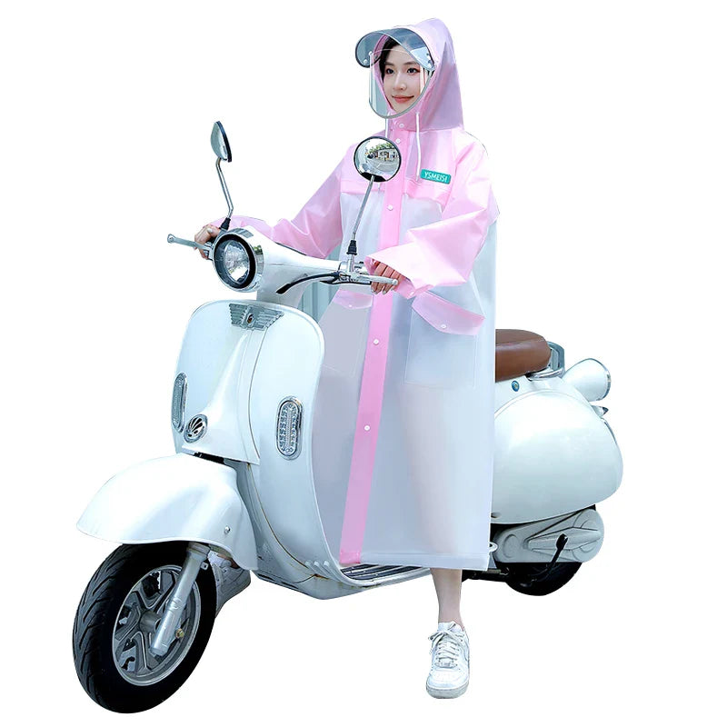 Latest Design Waterproof Poncho Padded Puffer Rain Coat Bicycle Motorcycle Outdoor Riding Logo Hood Reusable Rain Wear Work Main image