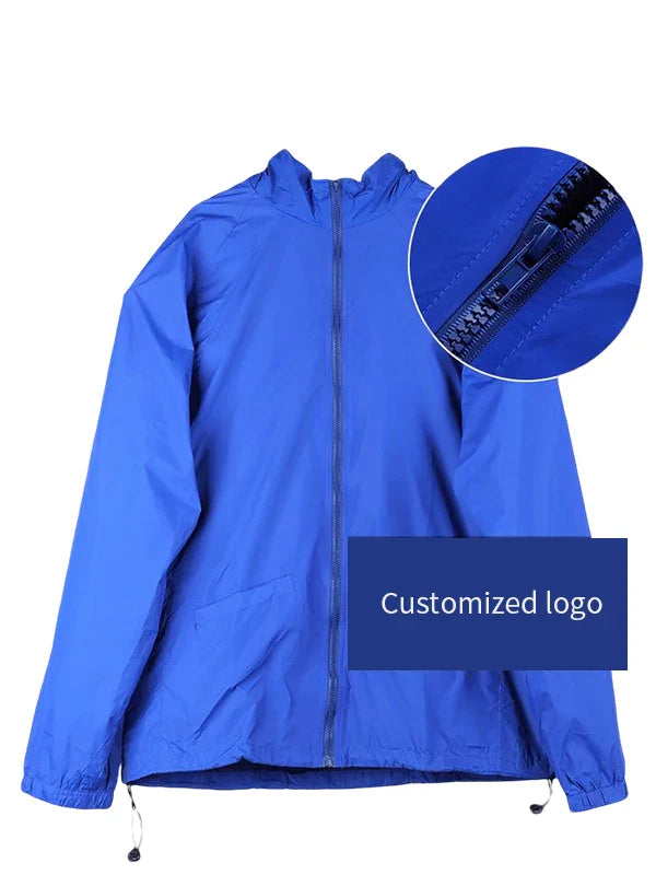 Hot Sale Adult Short Rain Jacket Waterproof Windproof Polyester Material Cycling Climbing Hiking Motorcycle Riding Travel Work