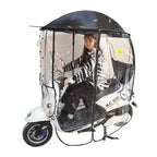 Full Covered Electric Bike Umbrella Outdoor Windproof Sunshade Cover Motorcycle Umbrella Motor Bike Canopy