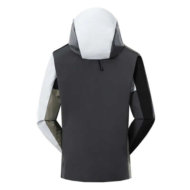 Men's Lightweight Polyester Softshell Windbreaker Jacket Waterproof  for Outdoor Hiking and Travel