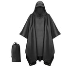 Reusable  Portable Waterproof Hooded Rain Poncho 3 In1 Lightweight Raincoat Rain Cape Motorbike Riding Poncho
