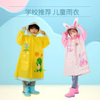 Hot Selling Modern Cartoon EVA Custom Raincoat for Students Fashionable Waterproof Poncho for Children's Outdoor Activities