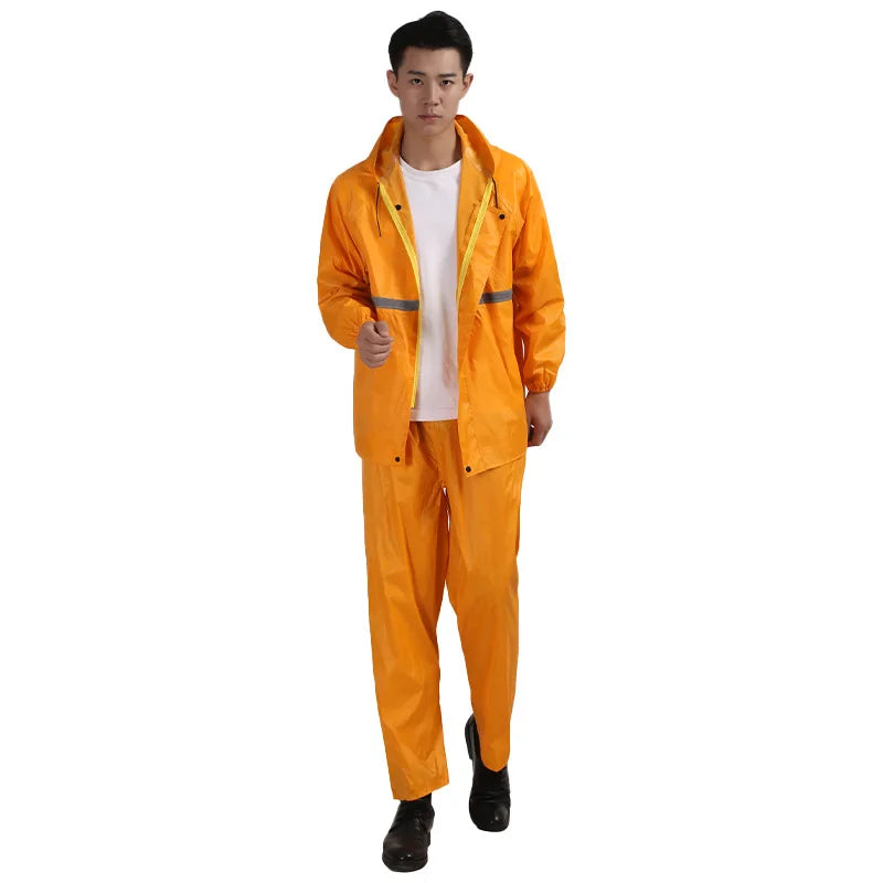 Custom XXL Waterproof Oxford Cloth Reflective Adult Raincoat Hot Selling Wholesale From Factory Supply for Travel Outdoors Secondary image