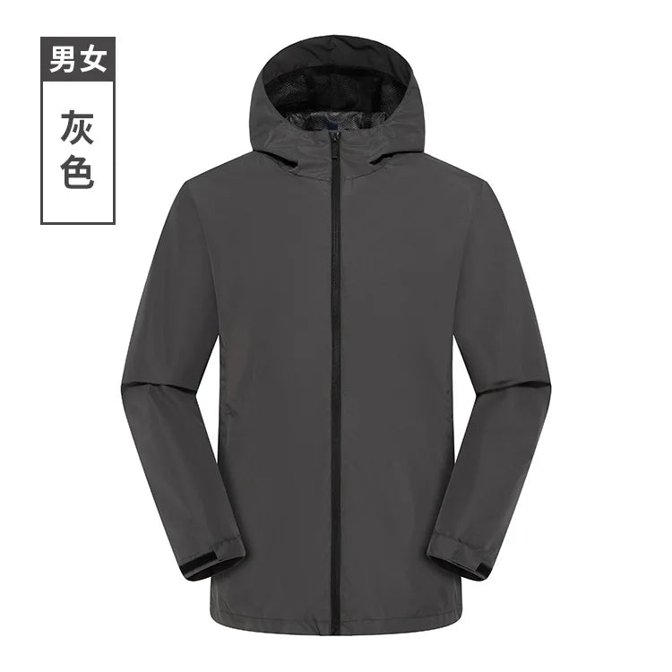 Lightweight Polyester Running Windbreak Rain Jacket for Adults for Outdoor Activities Like Hiking and Travel