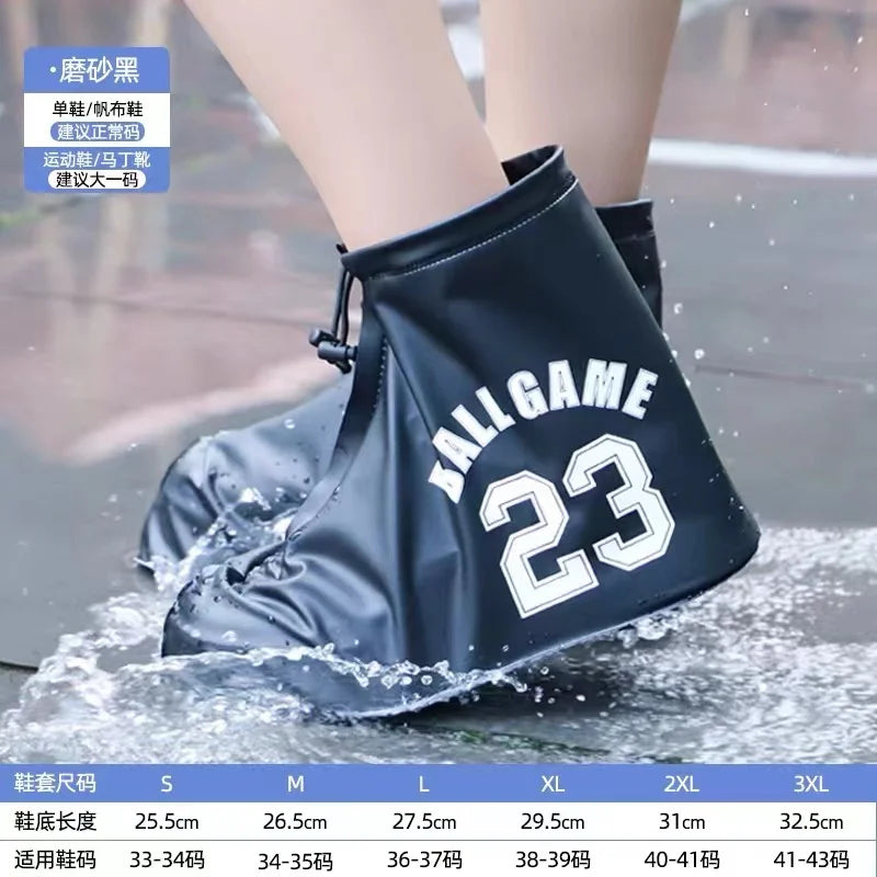 New Style Unisex White Pink Rain Boots Eco-Friendly Cartoon Design for School and Outdoor Activities Adult Shoe Cover Customized