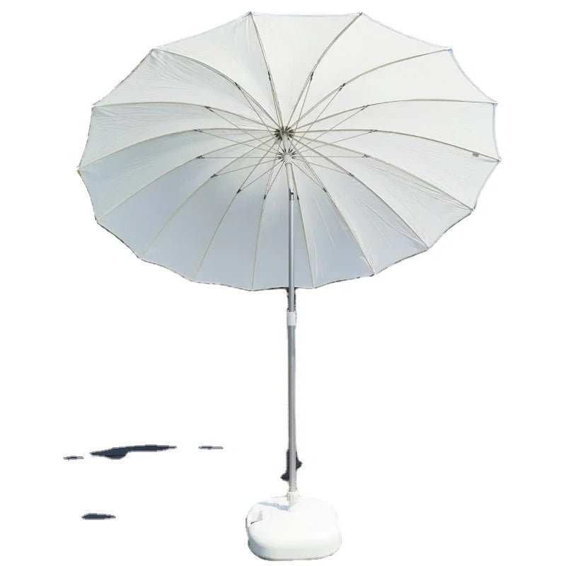 Portable 16-Bone Fiber Large Garden Umbrella Outdoor Beach Sunshade With Windproof & Waterproof Function Fabric Material Main image