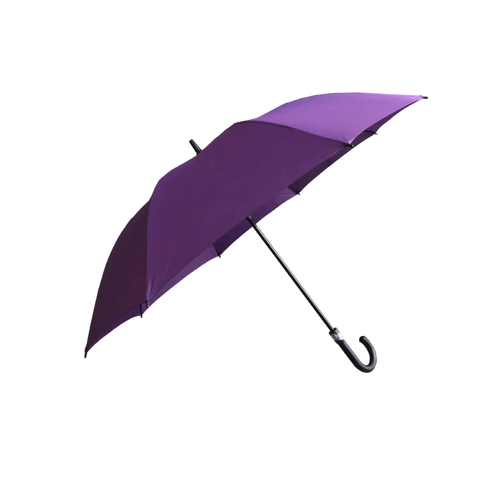 High Quality Large 27-Inch Automatic Purple Umbrella J-Shape With Long Handle UV-Proof Fabric and Metal Frame for Ladies Main image