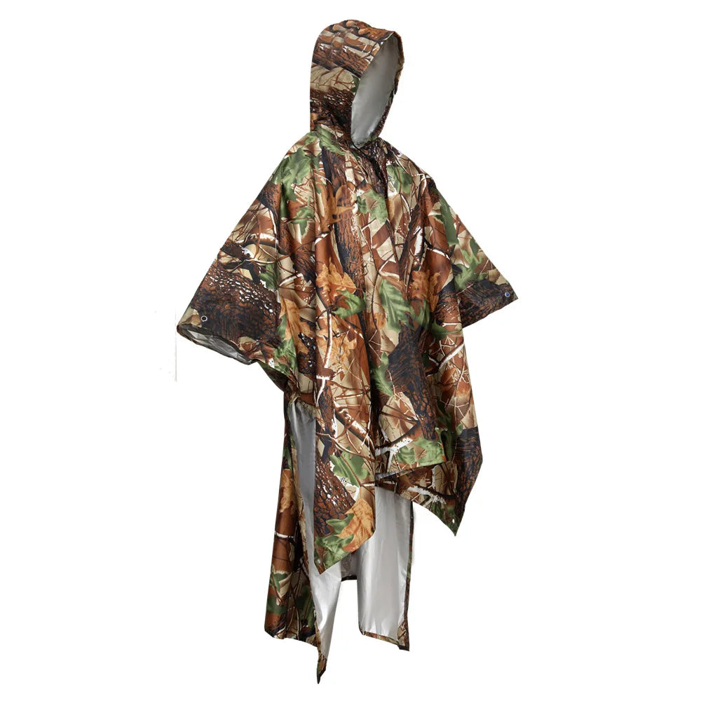 Light and Easy Outdoor Three-in-One One-Piece Raincoat Waterproof Walking and Riding Raincoat With Windproof Feature