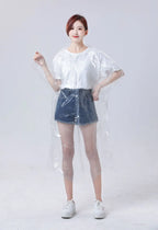 Free Sample Adults Disposable PE Rainwear Waterproof Emergency Poncho for Outdoor Hiking Plastic Raincoat