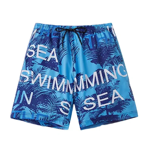 Hawaiian Casual Shorts Men Turkey Style Floral Printed Cropped Pants Versatile Loose Fit Trendy Beach Vacation Wear Free