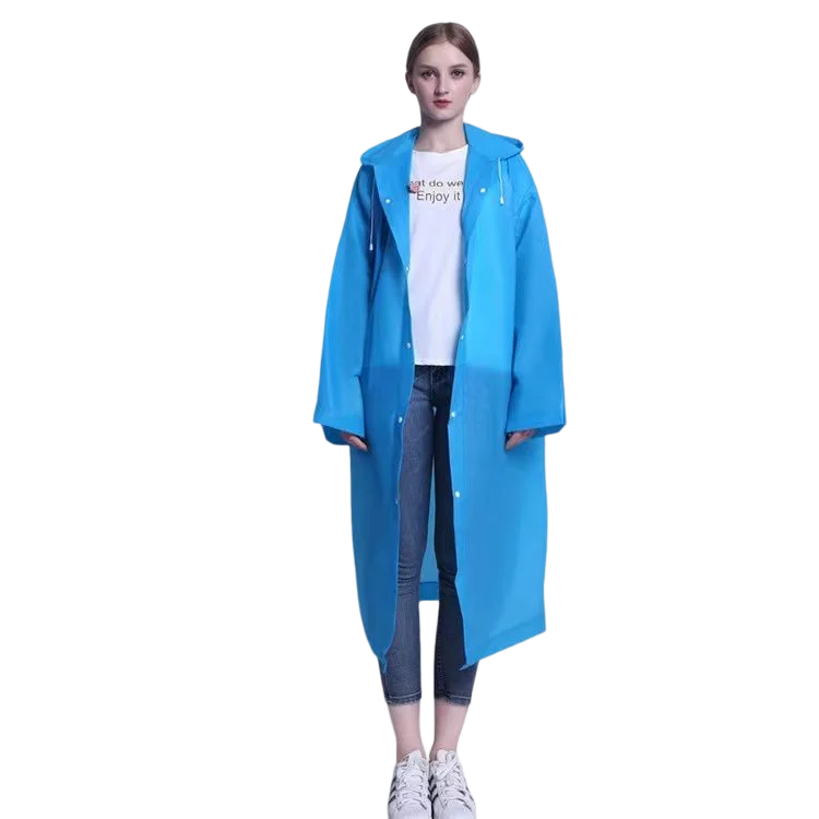 Adult Raincoat Custom Poncho Waterproof Rainwear High Quality EVA Travel Women&#39;s Raincoats Clothing Plastic Rain Coat PEVA