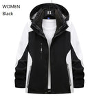 Women and Men Three-in-One Winter Ski Suit Waterproof Breathable Outdoor Work Clothes Two-Piece Set With Warm Jackets Raincoat