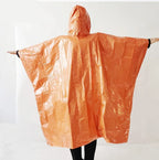 Unisex Lightweight Emergency Waterproof Rain Poncho Reusable Thermal Blanket Outdoor Camping Customized Poncho