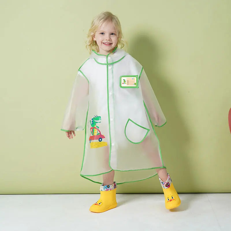 High Quality Kids Waterproof Poncho Raincoat New Style Factory Supply Portable and Reusable With Healthy Cartoon Print