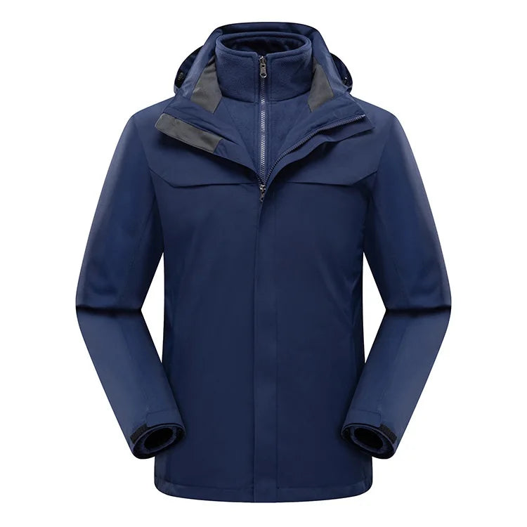 High End Outdoor Assault Suit Men Women Two-piece Set Three in One With Thick Fleece Warm Jacket Mountaineering Cloth Raincoat