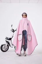 Modern Design Adult Ladies and Girls EVA Long Raincoat Backpack Waterproof Windproof for Outdoor Electric Bicycle